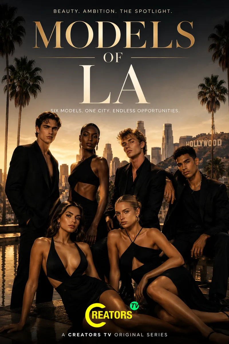 Key art for Models of LA, a CreatorsTV Original